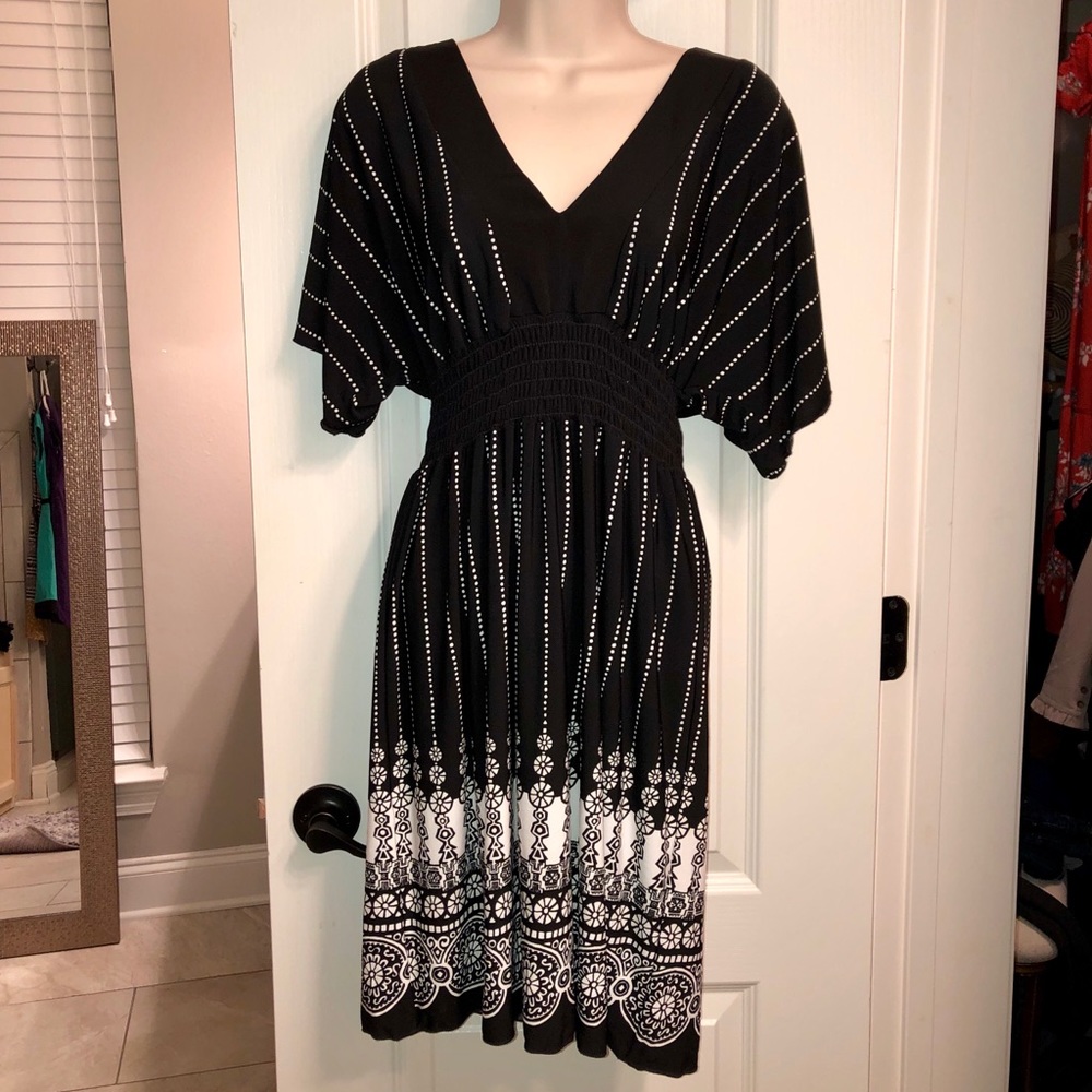 My Michelle Black & White Dress, Medium